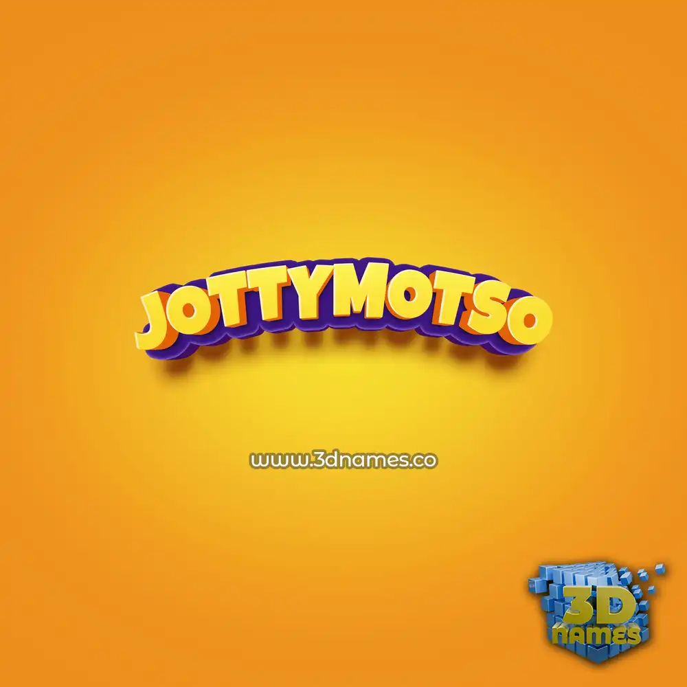 jottymotso in Orange Toon style - 3D name wallpaper
