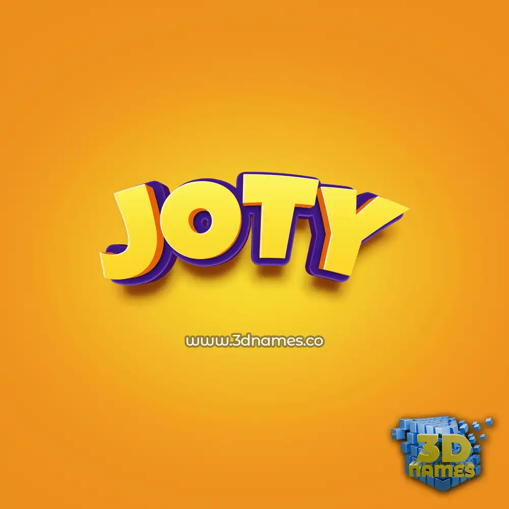 joty in Orange Toon style - 3D name wallpaper
