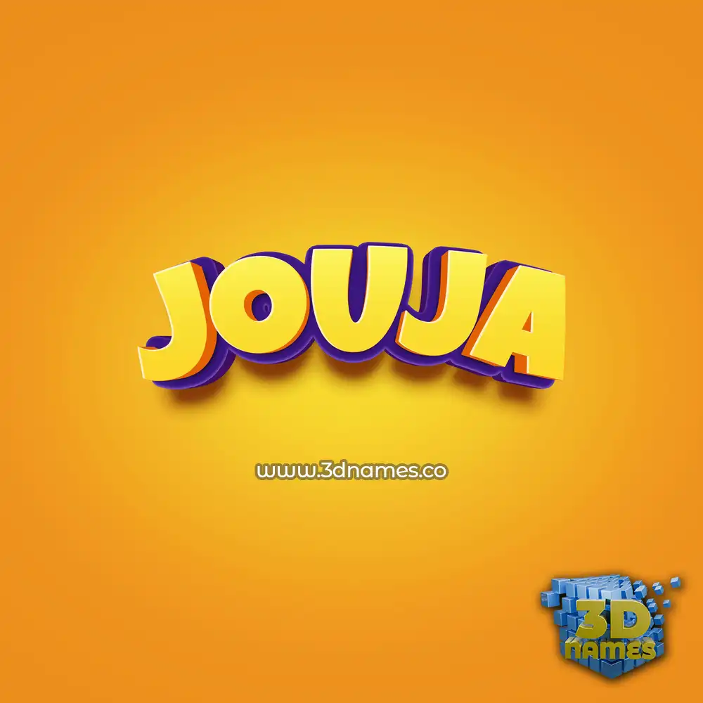 jouja in Orange Toon style - 3D name wallpaper