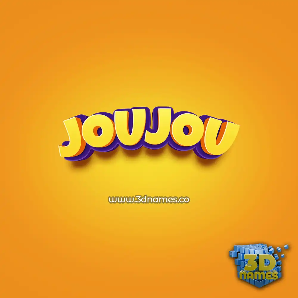 joujou in Orange Toon style - 3D name wallpaper