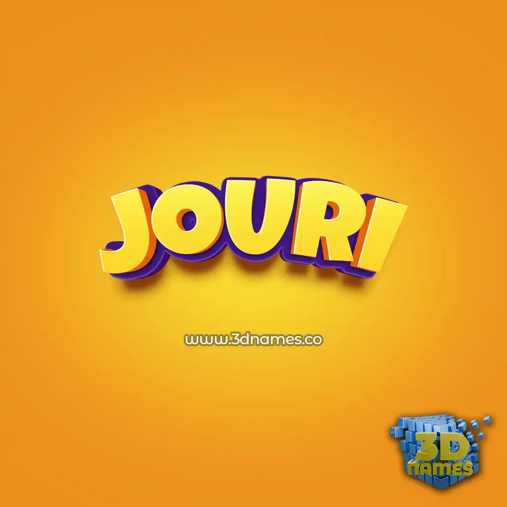 jouri in Orange Toon style - 3D name wallpaper