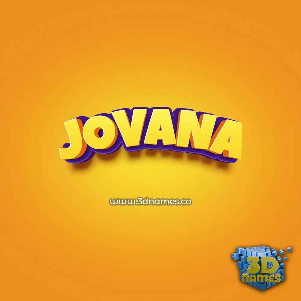 jovana in Orange Toon style - 3D name wallpaper