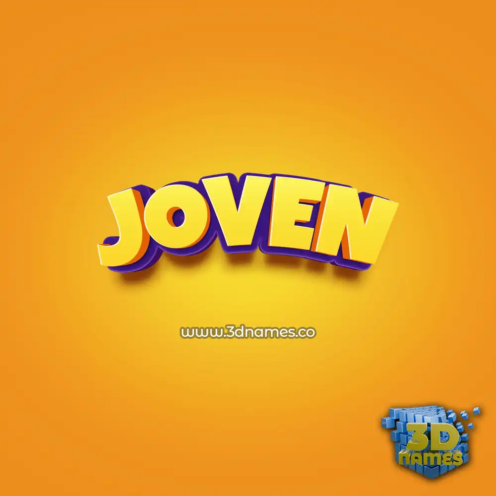 joven in Orange Toon style - 3D name wallpaper