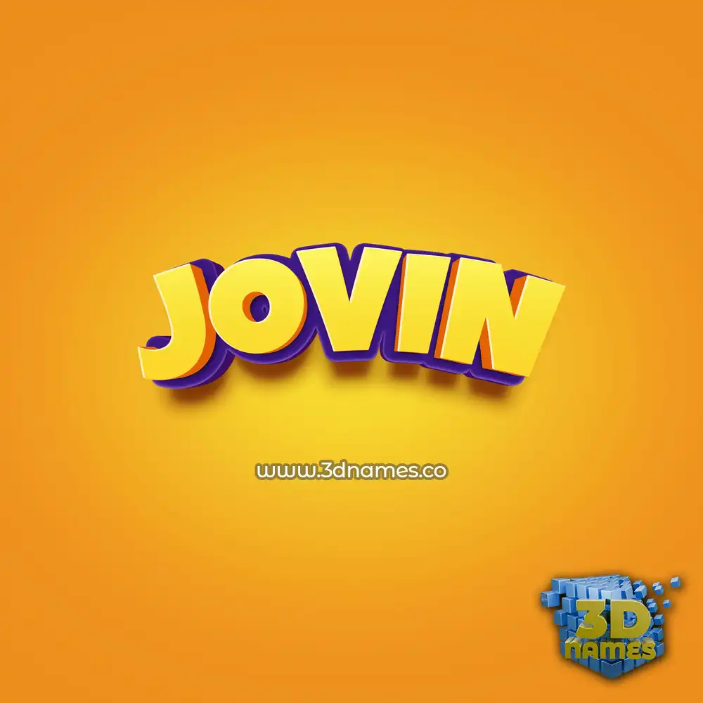 jovin in Orange Toon style - 3D name wallpaper