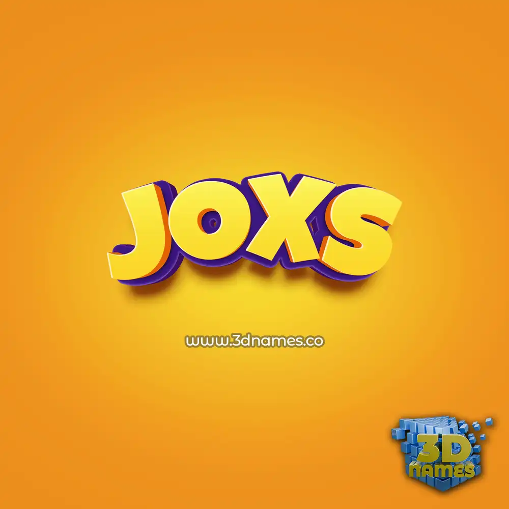 joxs in Orange Toon style - 3D name wallpaper
