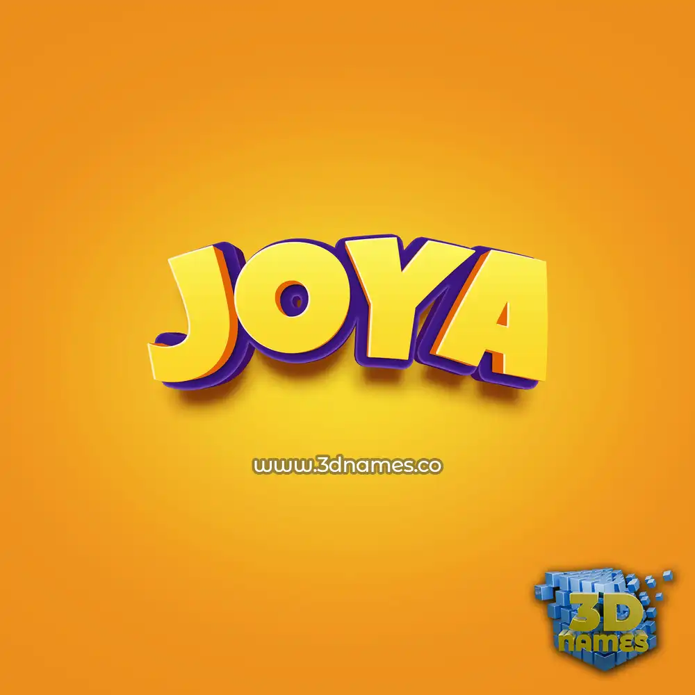 joya in Orange Toon style - 3D name wallpaper