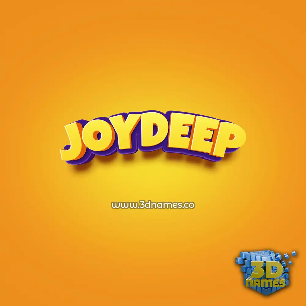 joydeep in Orange Toon style - 3D name wallpaper