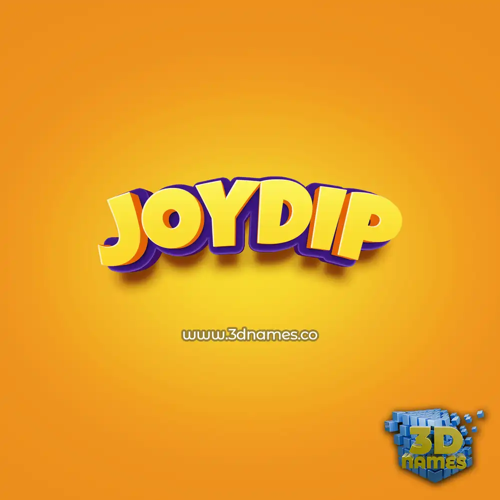joydip in Orange Toon style - 3D name wallpaper
