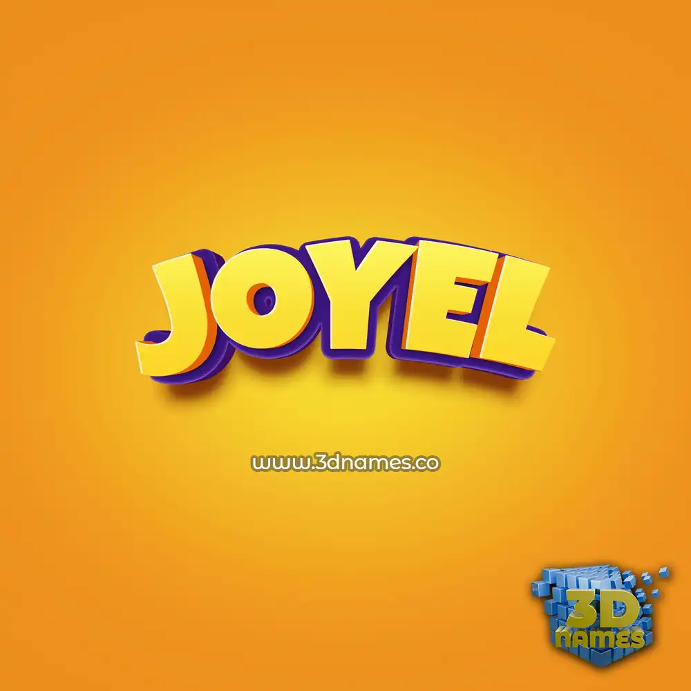 joyel in Orange Toon style - 3D name wallpaper