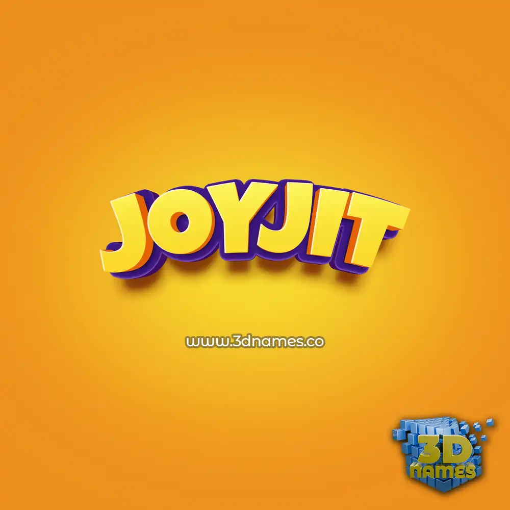 joyjit in Orange Toon style - 3D name wallpaper