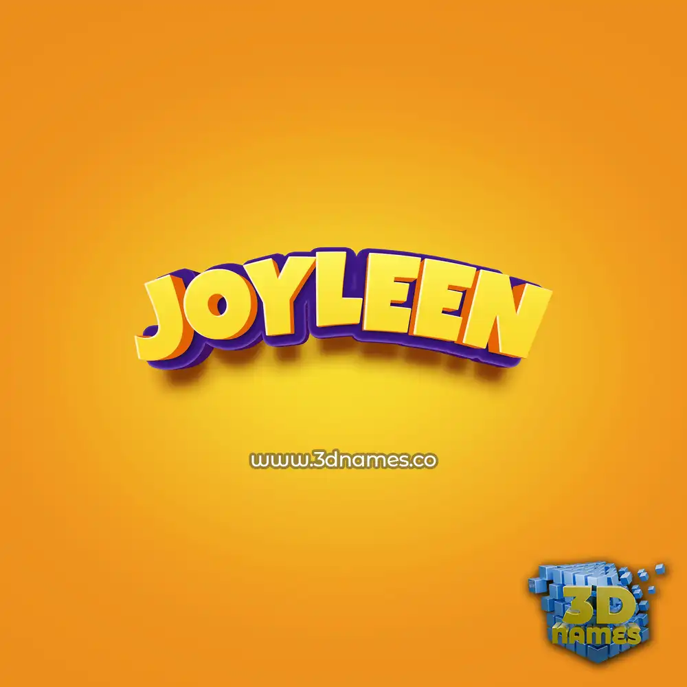 joyleen in Orange Toon style - 3D name wallpaper