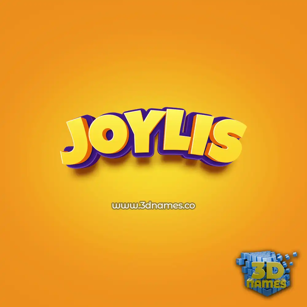 joylis in Orange Toon style - 3D name wallpaper