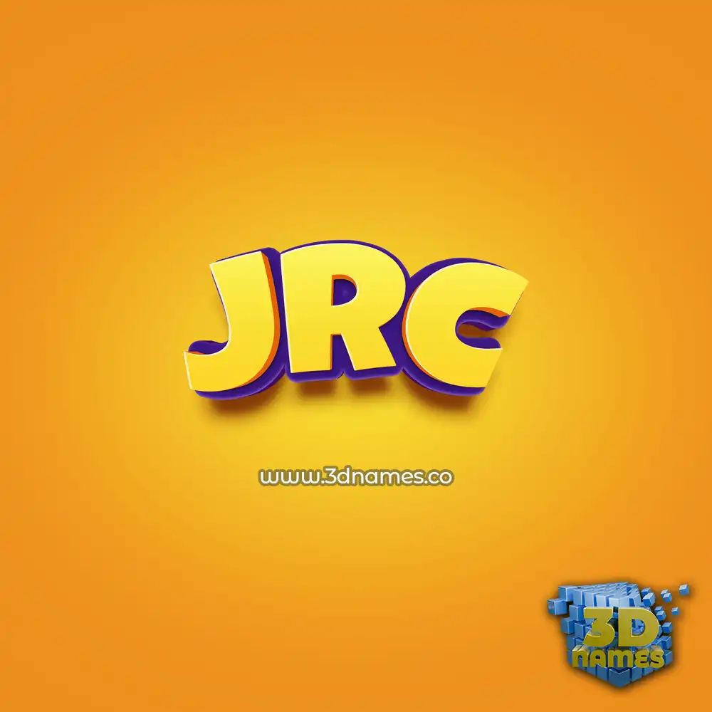jrc in Orange Toon style - 3D name wallpaper