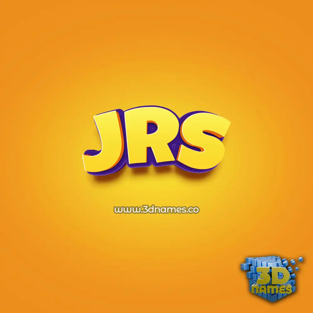 jrs in Orange Toon style - 3D name wallpaper