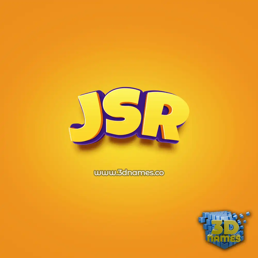 jsr in Orange Toon style - 3D name wallpaper