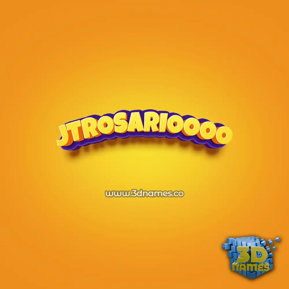 jtrosarioooo in Orange Toon style - 3D name wallpaper