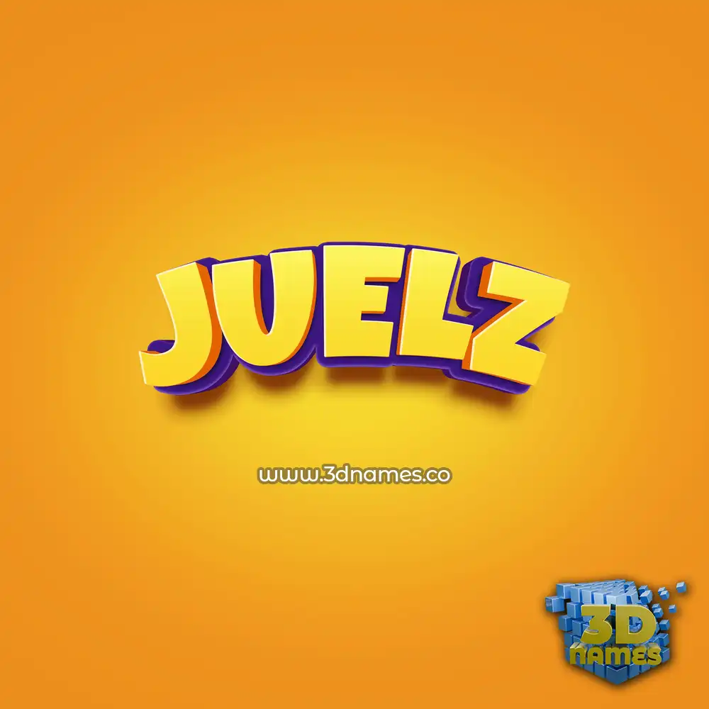 juelz in Orange Toon style - 3D name wallpaper