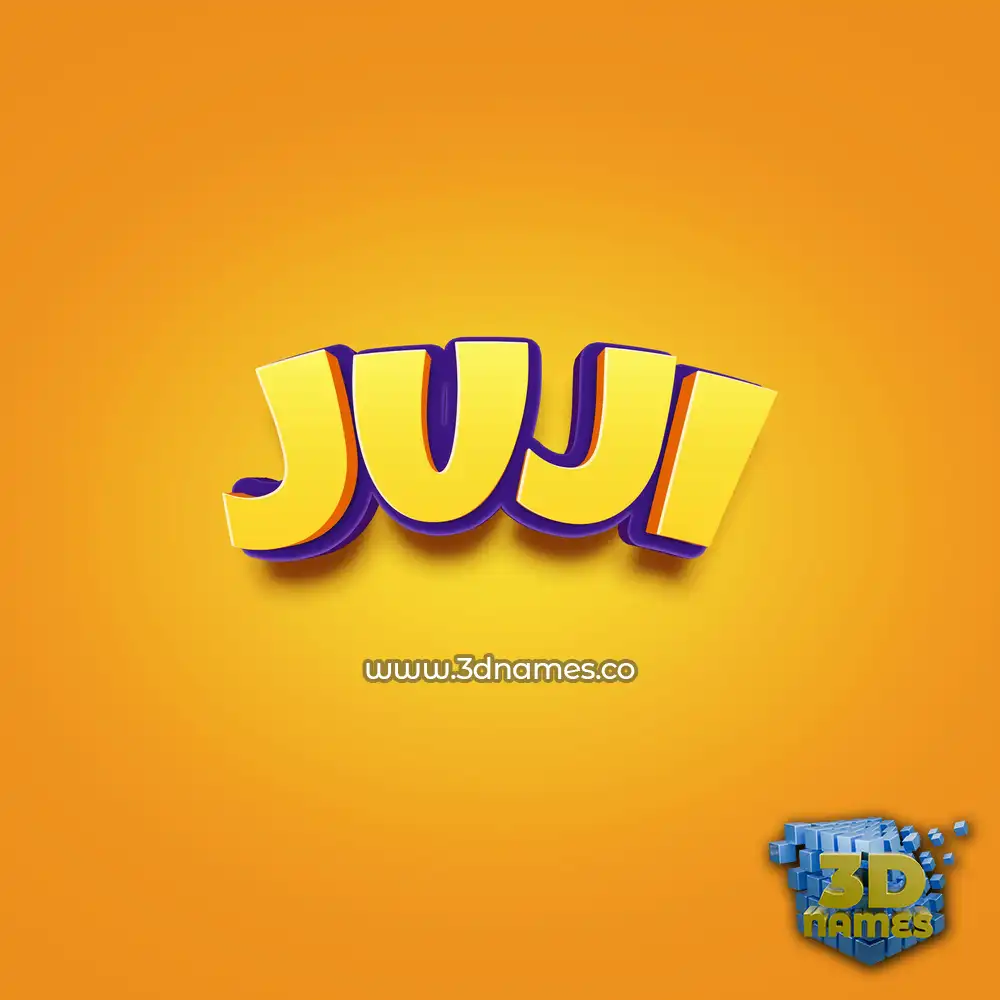 juji in Orange Toon style - 3D name wallpaper
