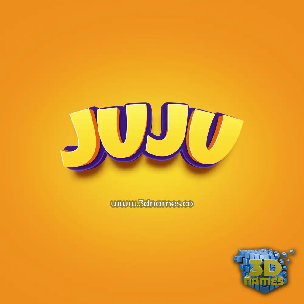 juju in Orange Toon style - 3D name wallpaper