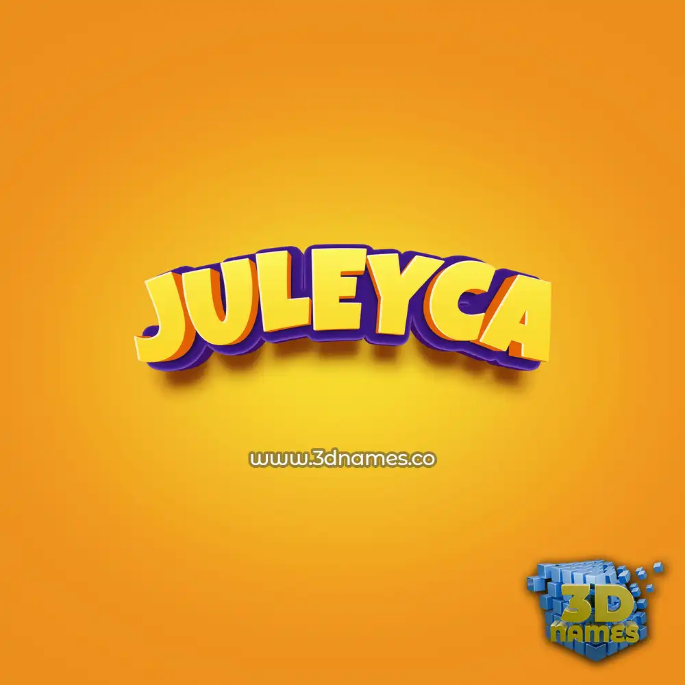 juleyca in Orange Toon style - 3D name wallpaper