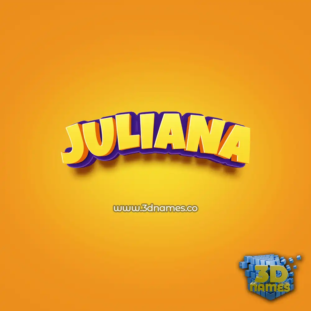juliana in Orange Toon style - 3D name wallpaper