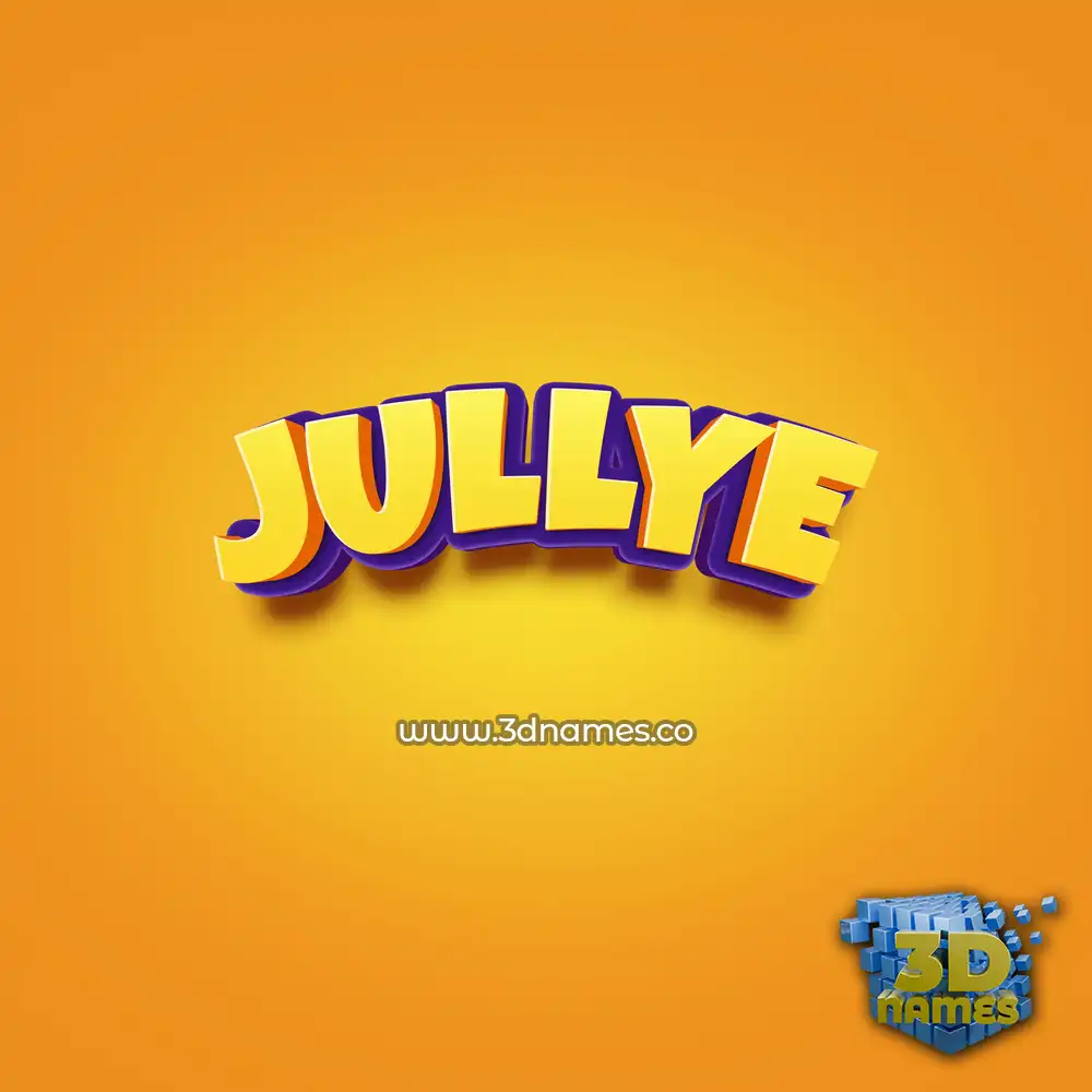 jullye in Orange Toon style - 3D name wallpaper