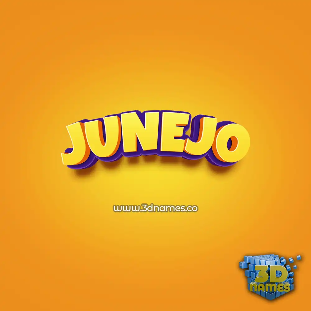 junej0 in Orange Toon style - 3D name wallpaper