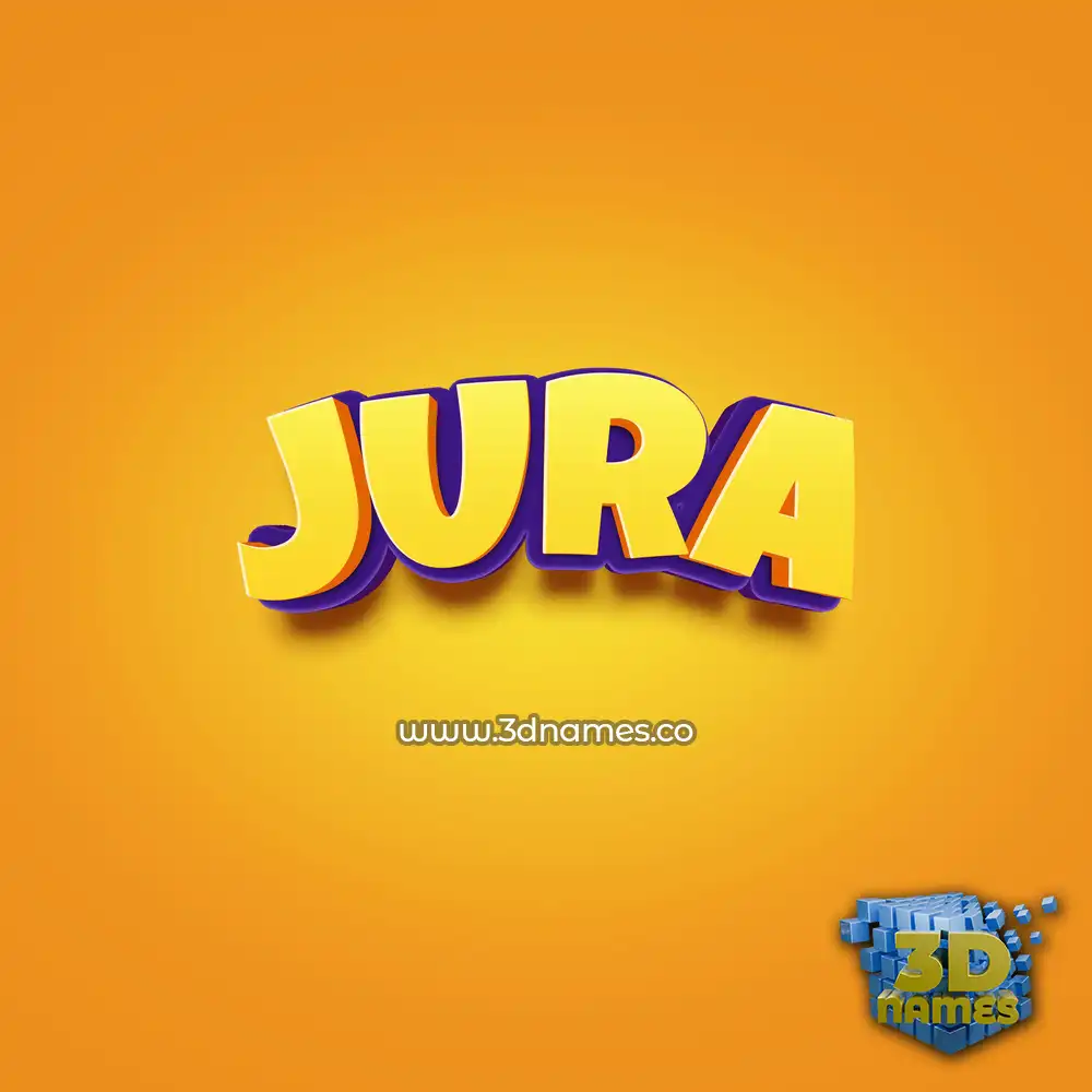 jura in Orange Toon style - 3D name wallpaper