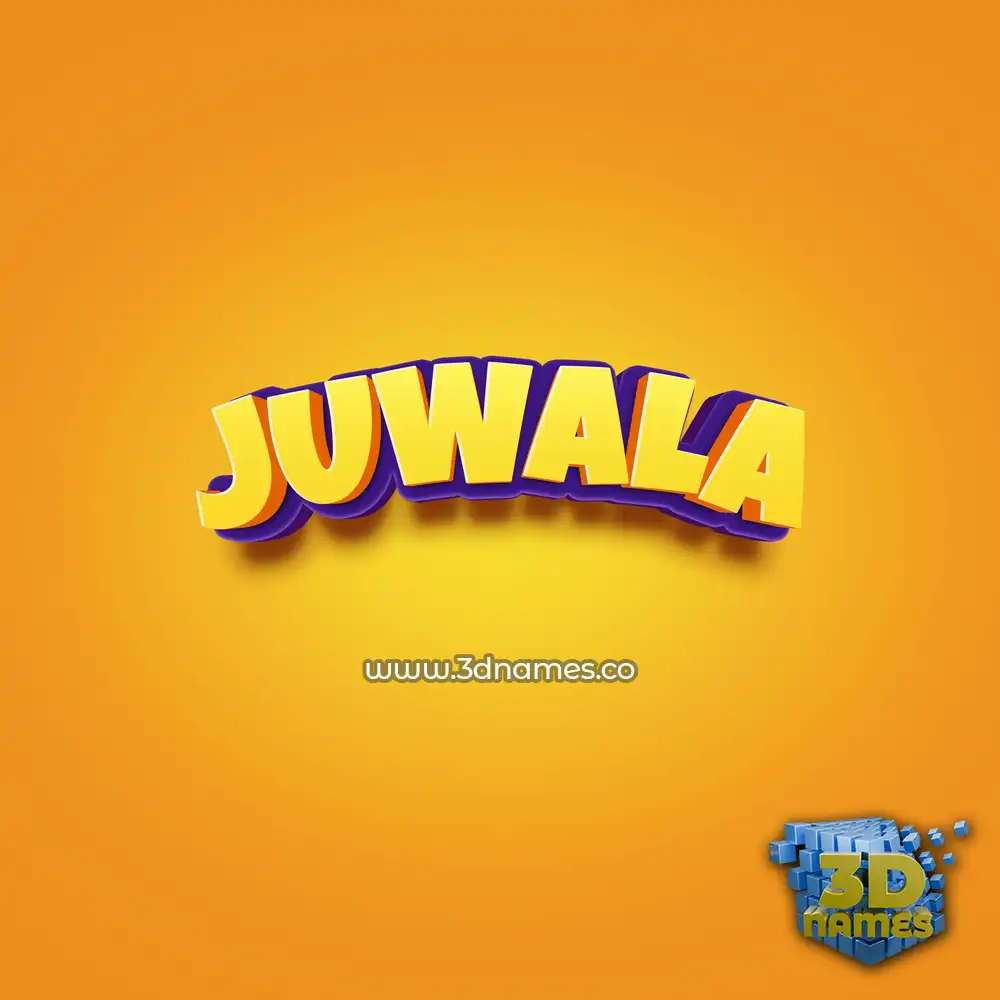juwala in Orange Toon style - 3D name wallpaper