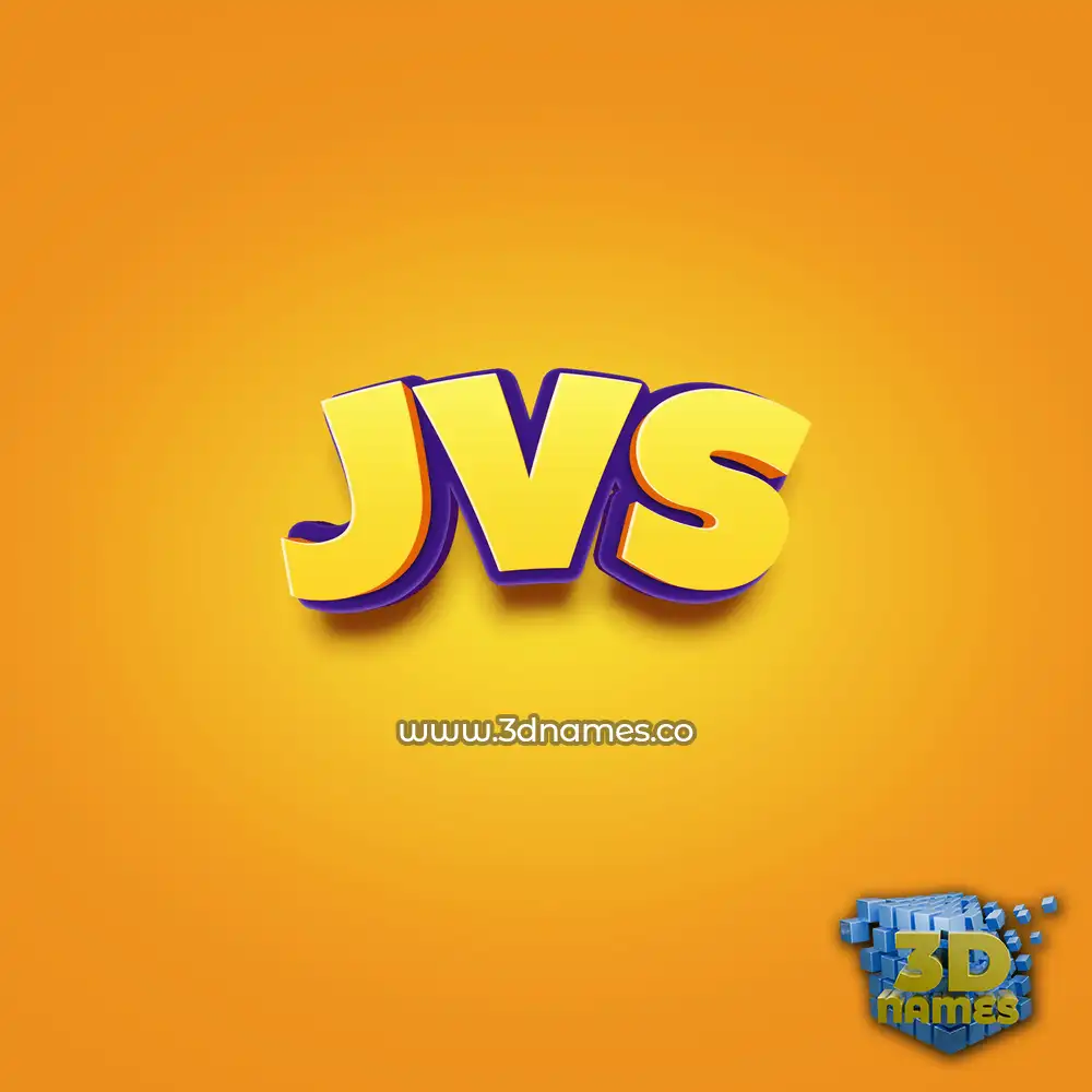 jvs in Orange Toon style - 3D name wallpaper