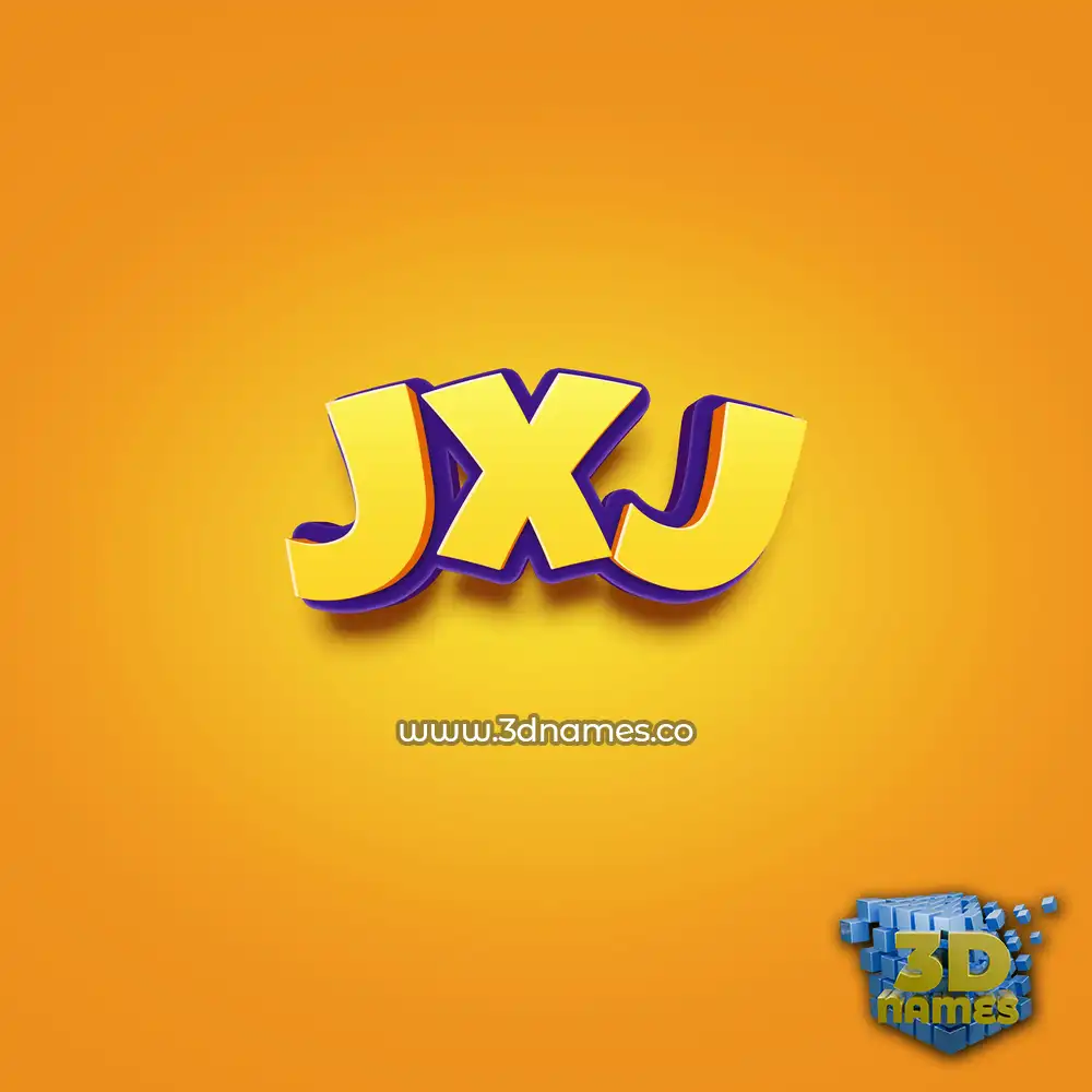 jxj in Orange Toon style - 3D name wallpaper