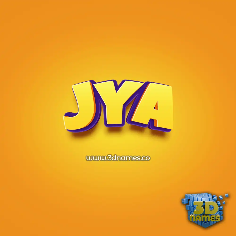 jya in Orange Toon style - 3D name wallpaper