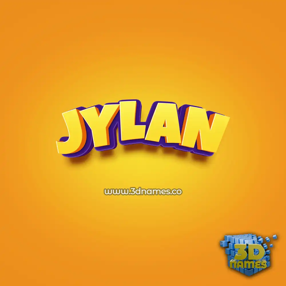 jylan in Orange Toon style - 3D name wallpaper