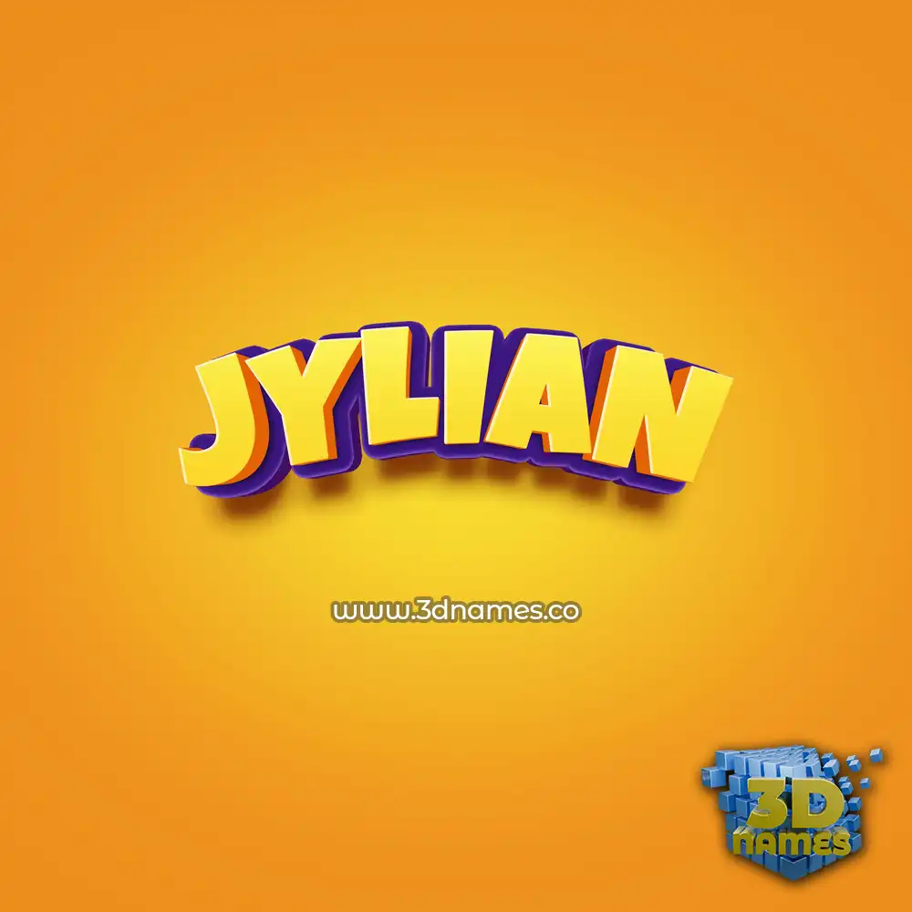 jylian in Orange Toon style - 3D name wallpaper