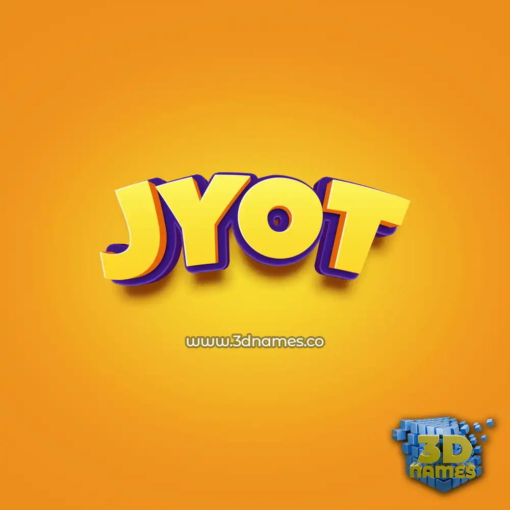 jyot in Orange Toon style - 3D name wallpaper