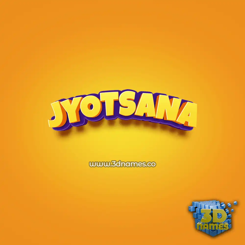 jyotsana in Orange Toon style - 3D name wallpaper