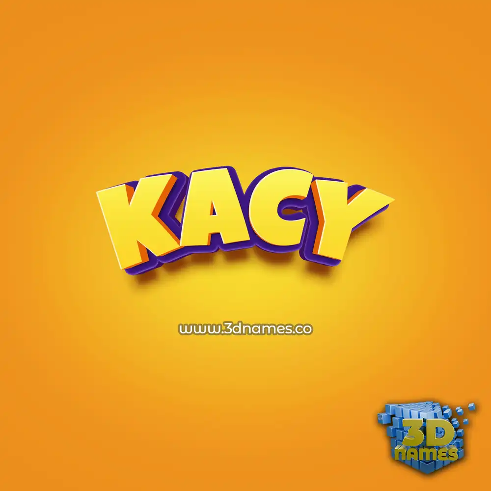 kacy in Orange Toon style - 3D name wallpaper
