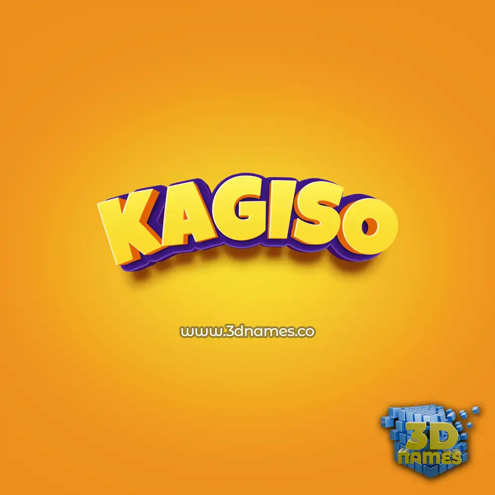kagiso in Orange Toon style - 3D name wallpaper