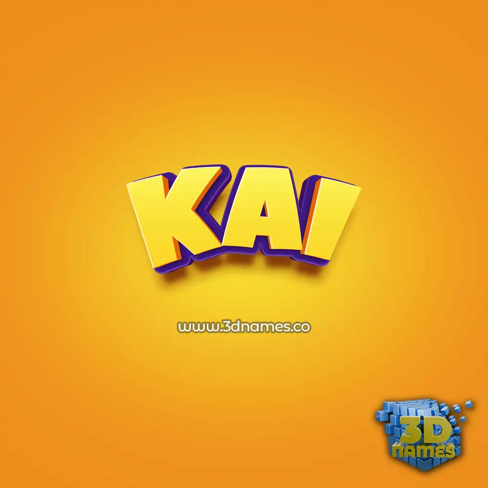 kai in Orange Toon style - 3D name wallpaper