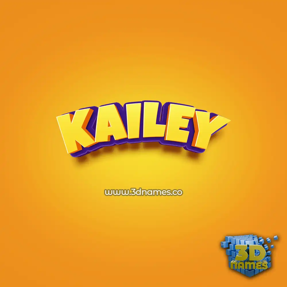 kailey in Orange Toon style - 3D name wallpaper