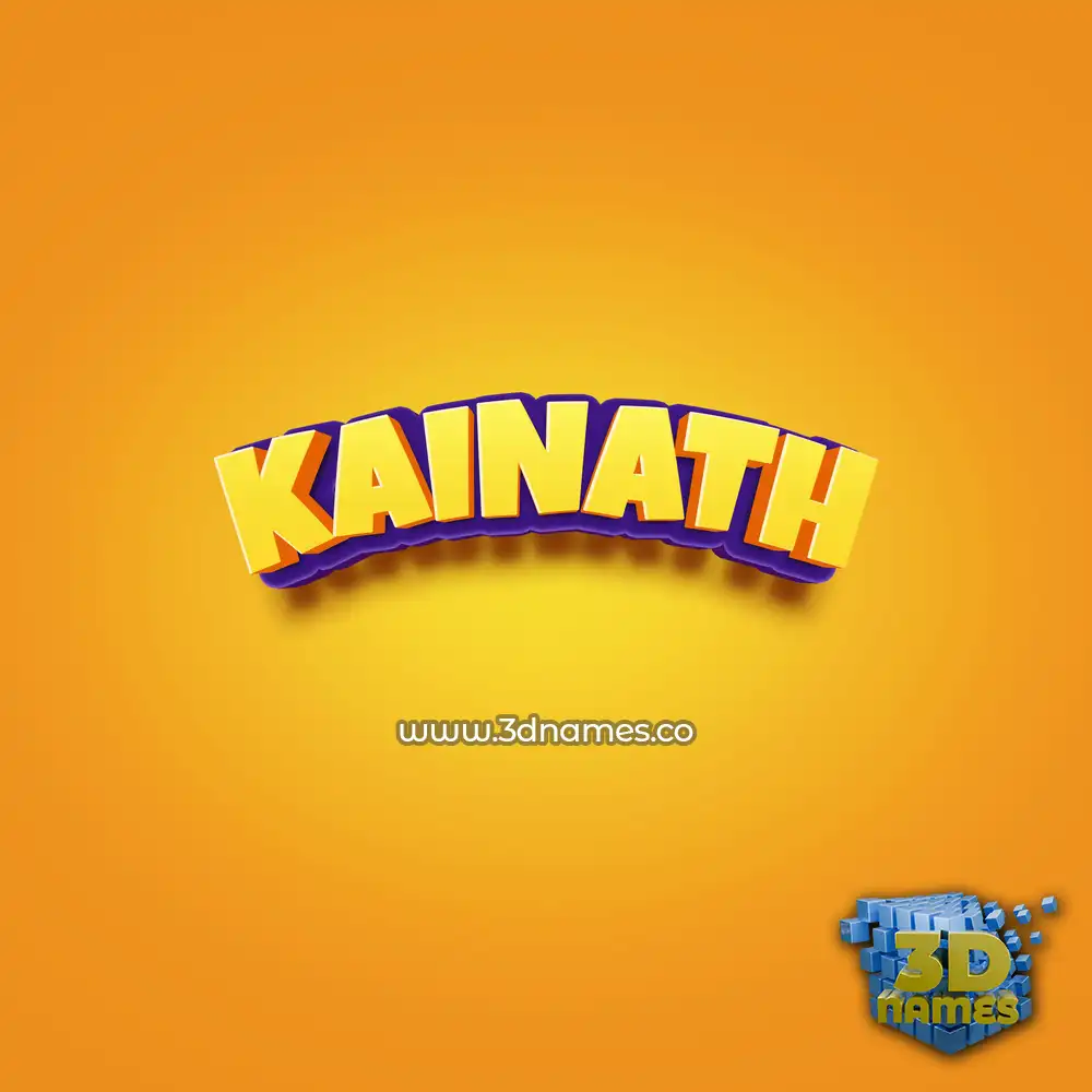 kainath in Orange Toon style - 3D name wallpaper