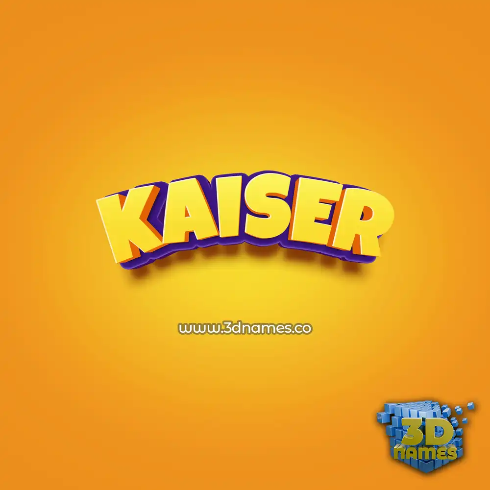 kaiser in Orange Toon style - 3D name wallpaper