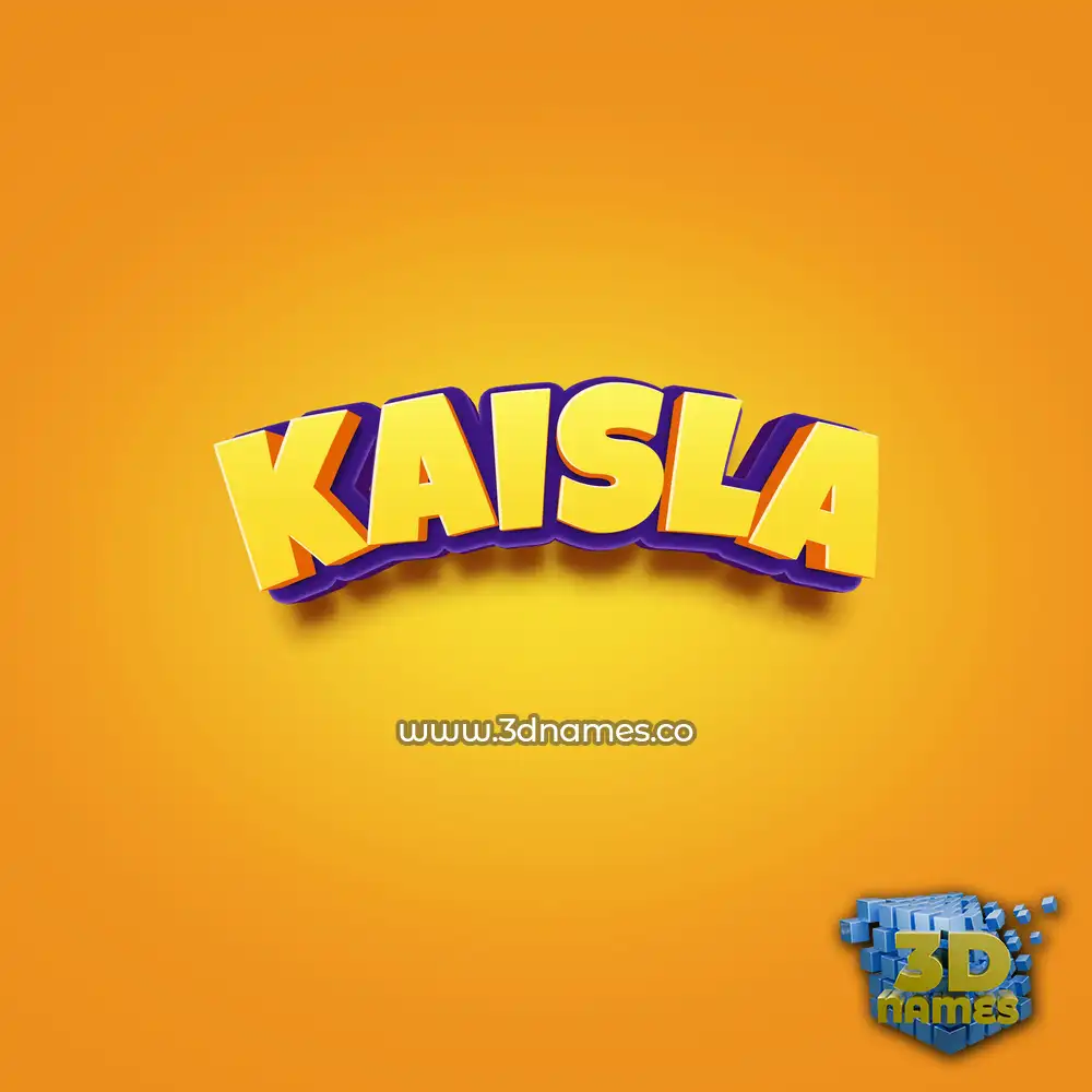 kaisla in Orange Toon style - 3D name wallpaper