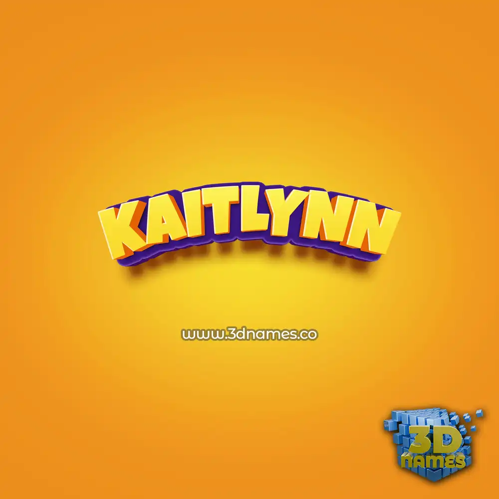 kaitlynn in Orange Toon style - 3D name wallpaper