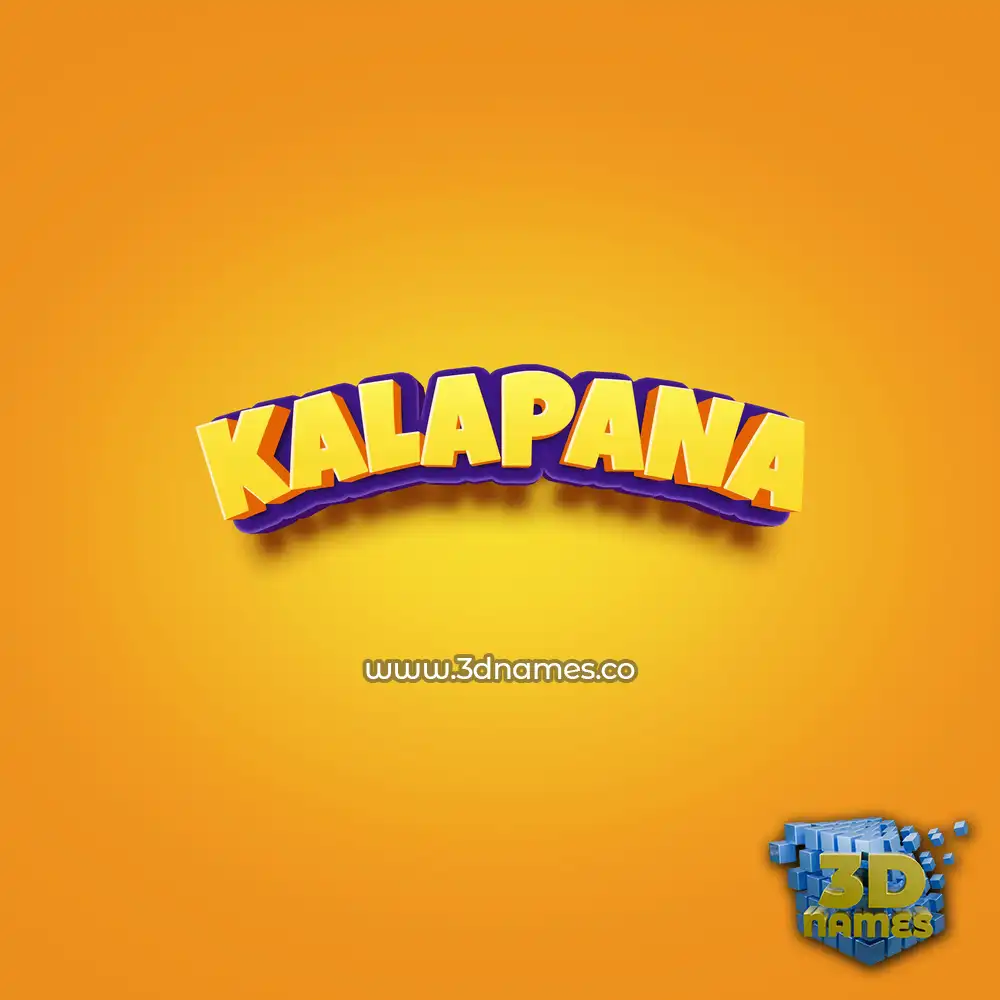 kalapana in Orange Toon style - 3D name wallpaper