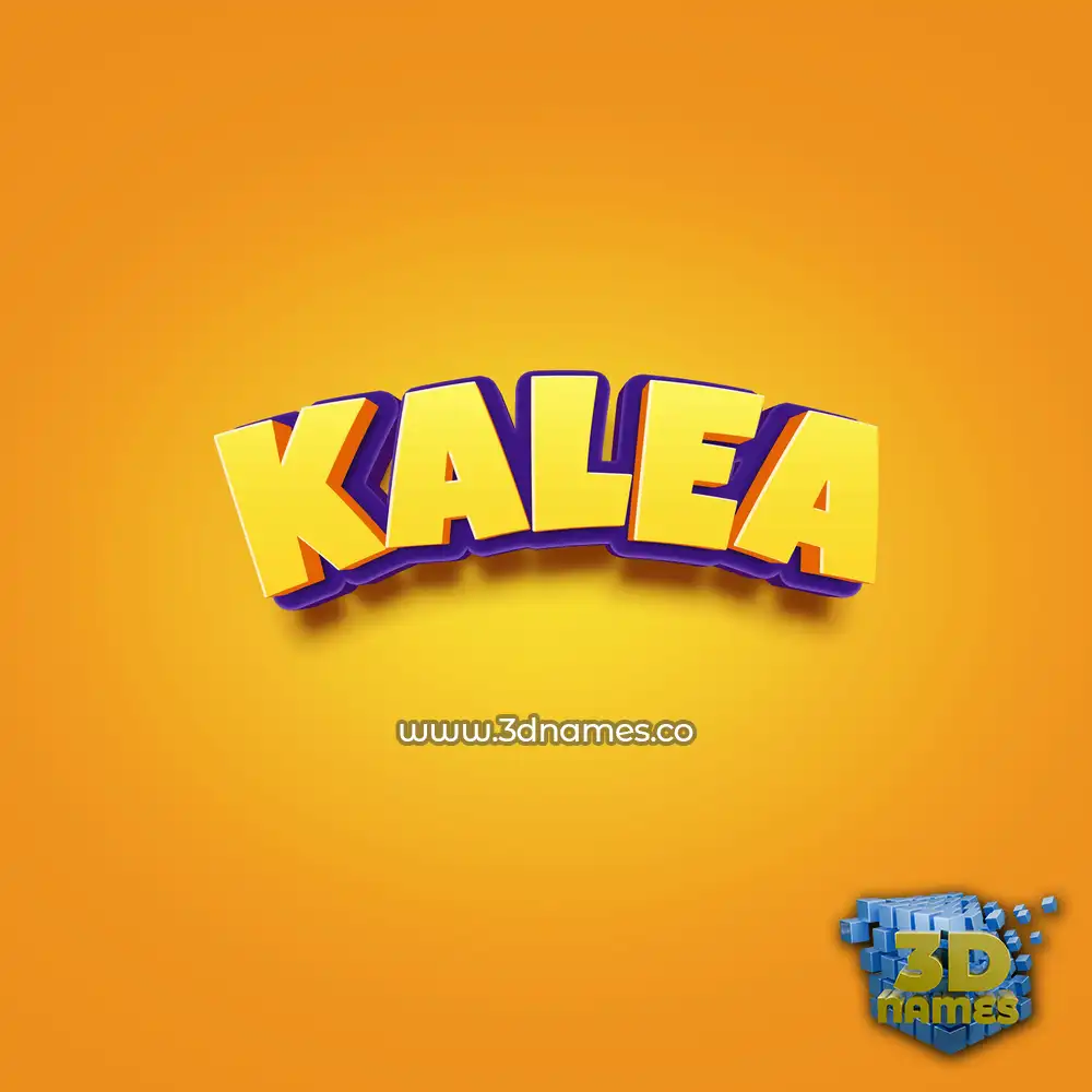 kalea in Orange Toon style - 3D name wallpaper