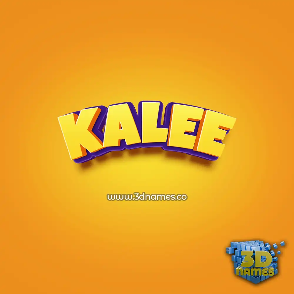kalee in Orange Toon style - 3D name wallpaper