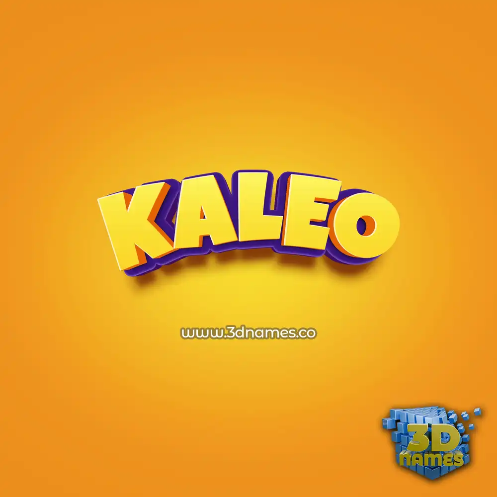 kaleo in Orange Toon style - 3D name wallpaper