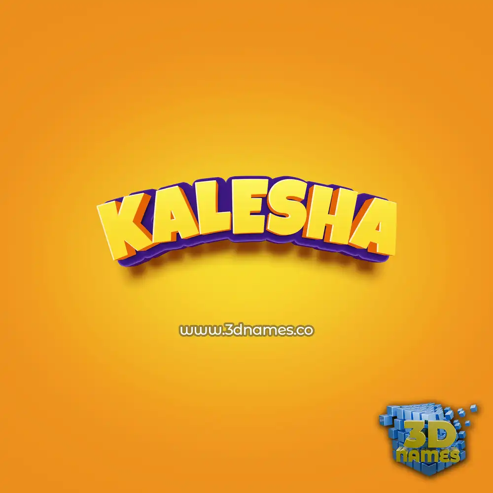 kalesha in Orange Toon style - 3D name wallpaper
