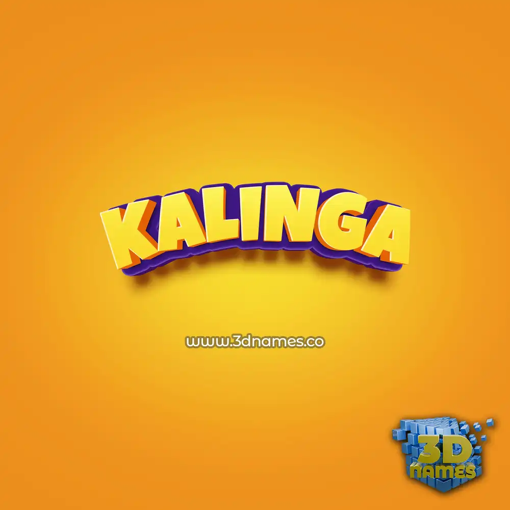 kalinga in Orange Toon style - 3D name wallpaper
